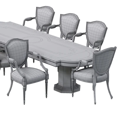 Classic dining chair and marble table — Вид 3