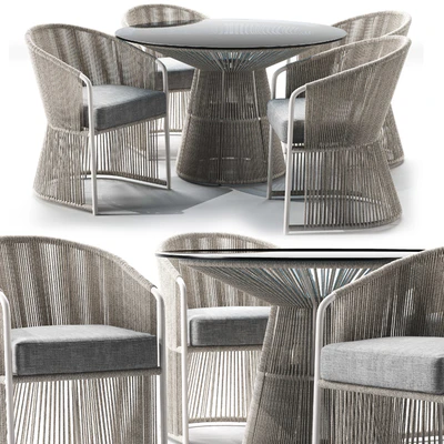 Tibidabo Table and Tibidabo Dining Armchair — Ver 1