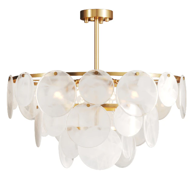 Smoked glass hanging disc chandelier JACKLYN — Descargar