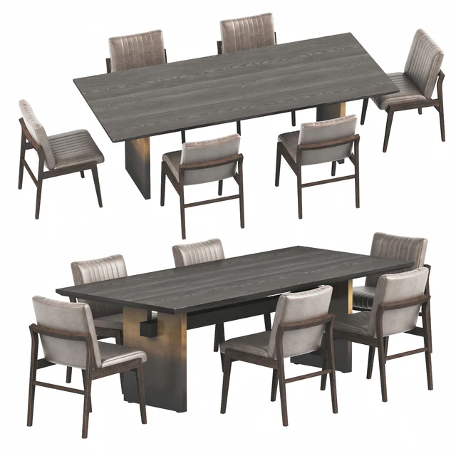 Alice Dining Chair & Brennan Dining Table by Four Hands — Descargar