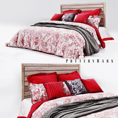 Pottery barn alpine toile bedding set — Вид 1
