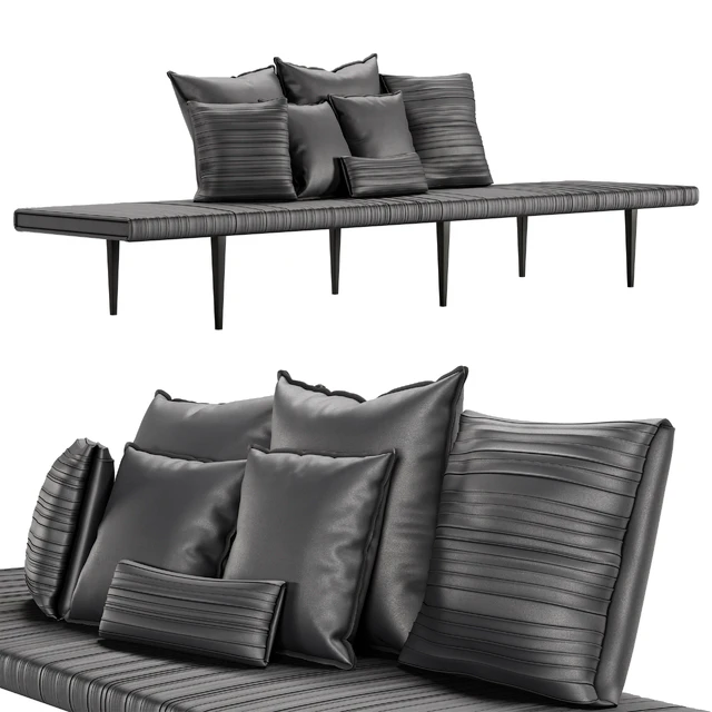 Baxter garcon bench and pillows — Descargar
