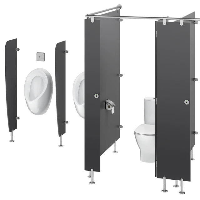 Sanitary partitions for public toilets FunderMax 3 — Descargar