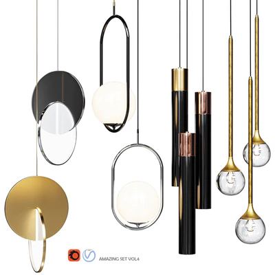Four Pendant Lights amazing set vol.4 — Ver 3