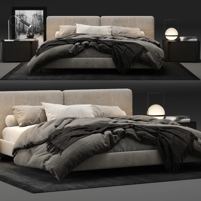 Minotti Tatlin Bed — Descargar