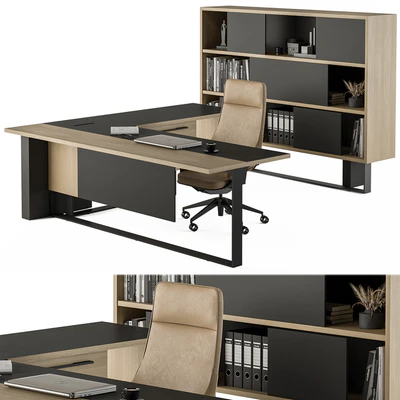 Manager Desk Set - Office Furniture 359 — Ver 1