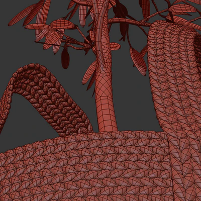 Wicker basket containing the delicate olive tree in pastel tones — Ver 3