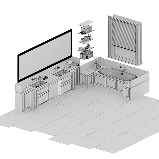 L'ORIGINE Aeterna Bathroom set (vray GGX, corona PBR) — Скачать