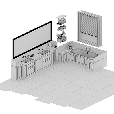 L'ORIGINE Aeterna Bathroom set (vray GGX, corona PBR) — Вид 3