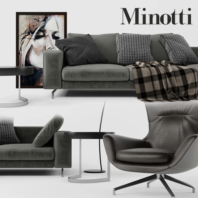 Minotti Set 01 Sherman Sofa — Descargar