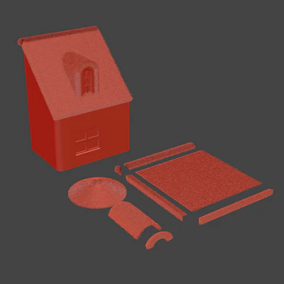 Thatched roof set / Thatched roof. Constructor. — Ver 3