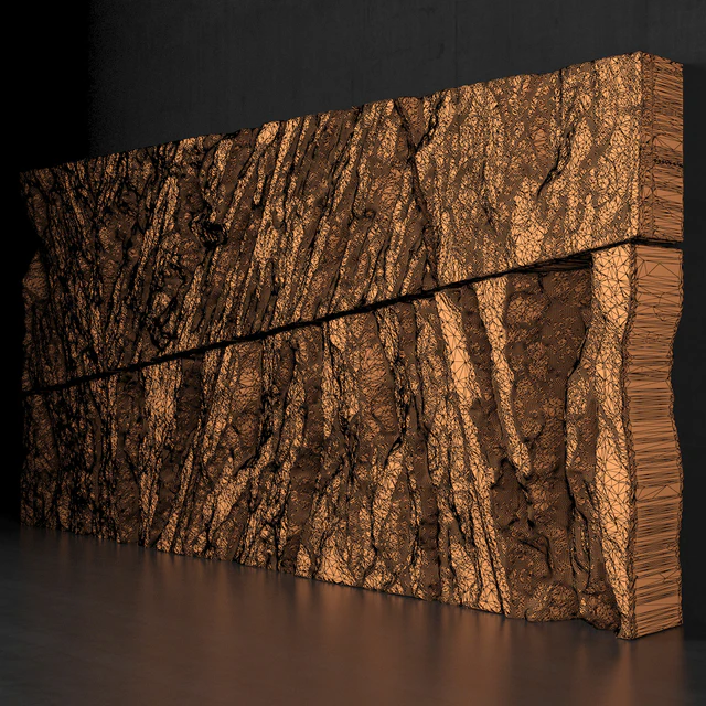 Stone rock wall splinter slab n2 / Stone rock wall slab from parts — Descargar