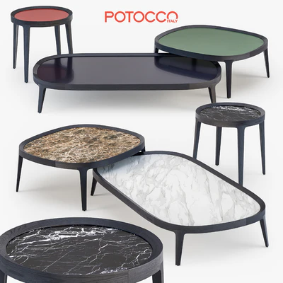 Potocco Spring coffee table set — Ver 1