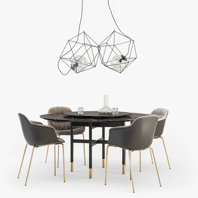 Bontempi Glamour table Mood chair set — Скачать