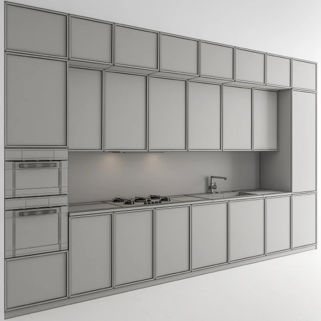 Kitchen Modern - White and Wood with Island 58 — Descargar