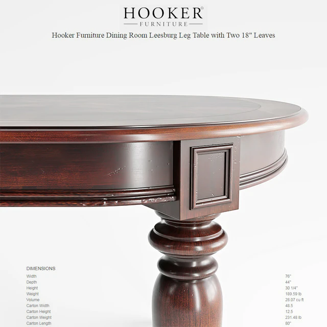 Hooker Furniture Dining Room Leesburg Leg Table — Descargar