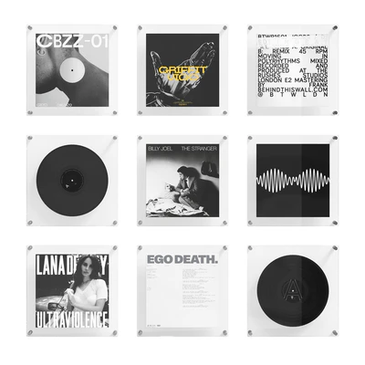 Vinyl records in glass frames Black — Вид 7