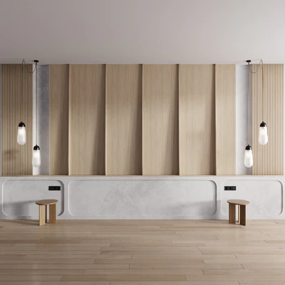 Wall composition Bedroom Headboard 002 — Ver 4