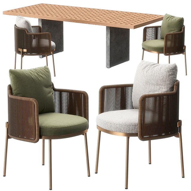 Tape chair Quadrado table by Minotti — Descargar