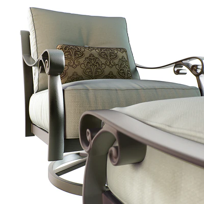 Bellanova Cushioned Swivel Rocker Ottoman — Ver 3