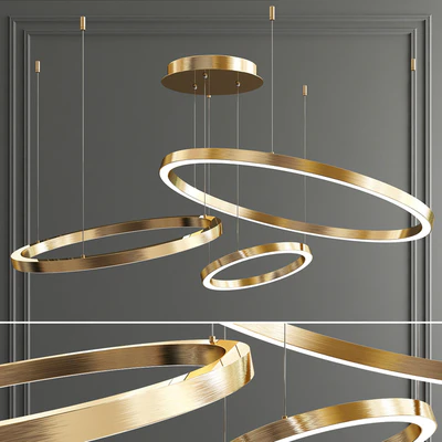 Art Deco Ring Hoops Led Chandelier — Скачать