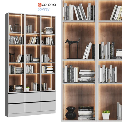 Showcase cabinet with books — Ver 1