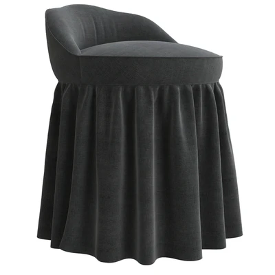 Monogrammed Slipcovered Swivel Stool  Ballard Designs — Вид 4