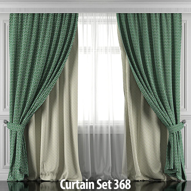Curtains with window and moldings 366-371 — Download