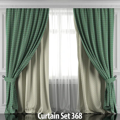Curtains with window and moldings 366-371 — View 6