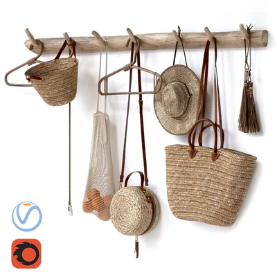 decorative set 001 wall hangers bag hat — View 1