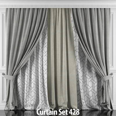 Curtains with window and moldings 426-431 — View 6