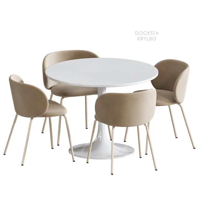 IKEA DOCKSTA KRYLBO table and chairs — Descargar