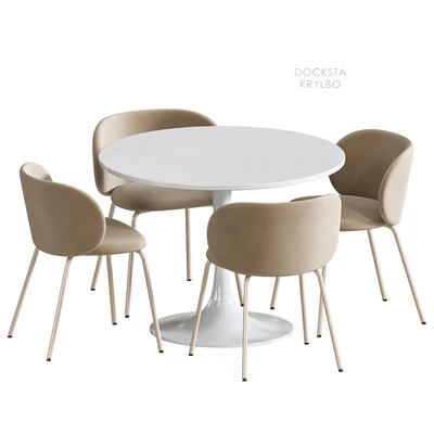 IKEA DOCKSTA KRYLBO table and chairs — Ver 2