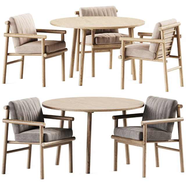 Paddle Table by Cruso and Ayana Chair by B&B Italia / Garden furniture — Descargar