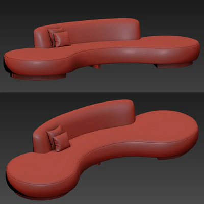 Pierre Augustin Rose Sofa And Serpentine Sofa Vladimir kagan — Вид 3