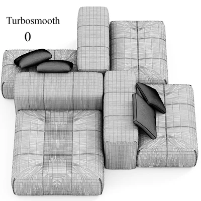 Saba Italia PIXEL Sectional fabric sofa with removable cover — Вид 7