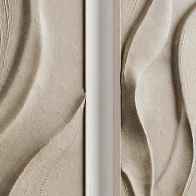 Folded wall art set 02 in three colors — Ver 6