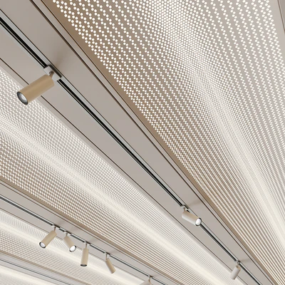 Metal Ceiling Design with lighting — Вид 4