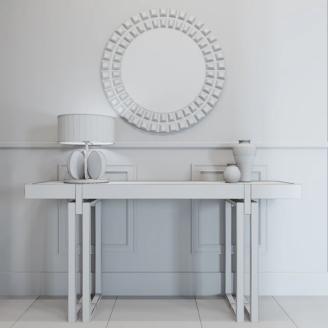 Console Seoul + Desk lamp Budapest + Mirror M10094 — Download