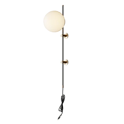 Plug in wall sconce neckless BLACK and Gold from LUX Lighting USA — Ver 6
