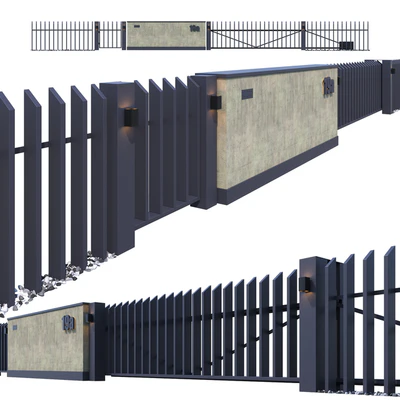 Fence with sliding gates — Ver 1
