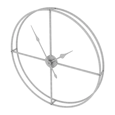Wall clock round (chrome) 76cm Garda Decor — Ver 4