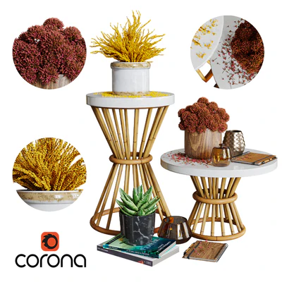 Aloysia Rattan decorative set — View 1