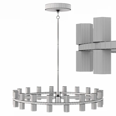 Restoration Hardware ARCACHON ROUND CHANDELIER 36 Nickel — Вид 2