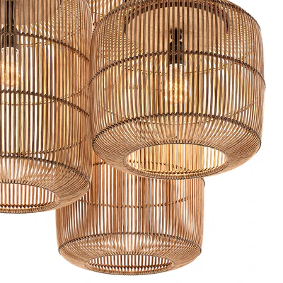 Wabi-Sabi Style Pendant Lights Chinese Rotan Chandeliers — Ver 5