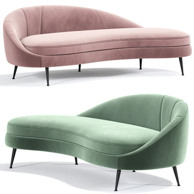 Porto sand curved sofa — Ver 1