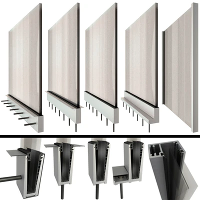 Glass railing high-tech railing / Glass railing handrails — Ver 1