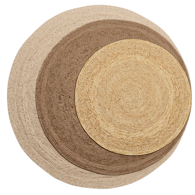 Natural Round Spiral Braided Jute Rug — Descargar