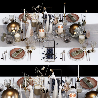 Luxury table setting   wreath — Ver 1