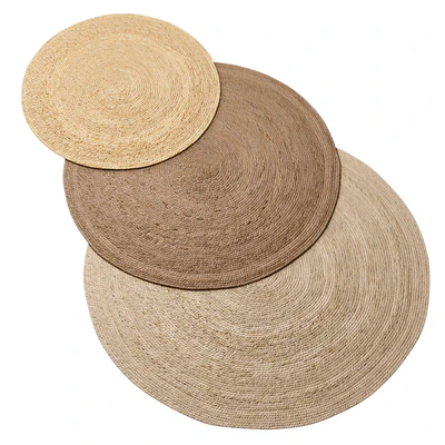 Natural Round Spiral Braided Jute Rug — Ver 1